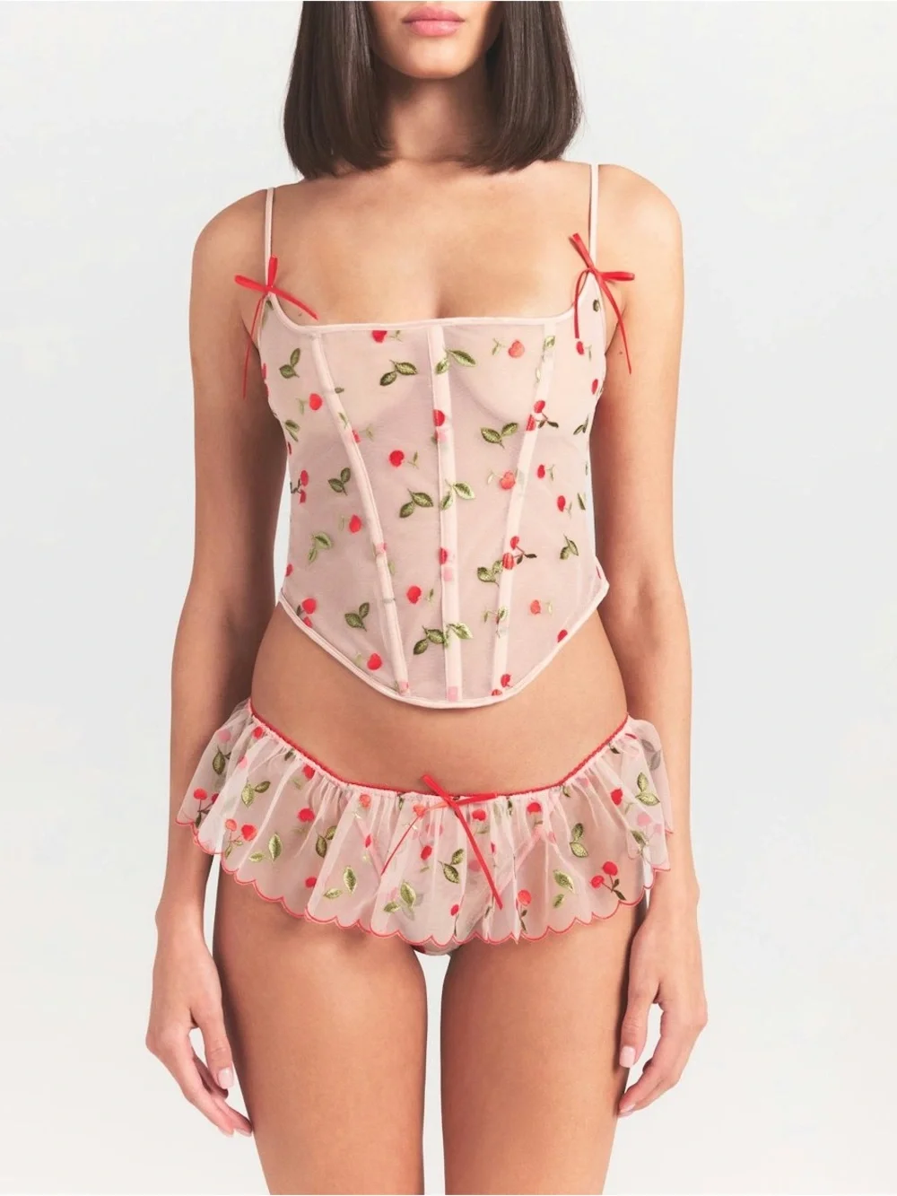SKIMS EMBROIDERED TULLE SET - Picture 9 of 10